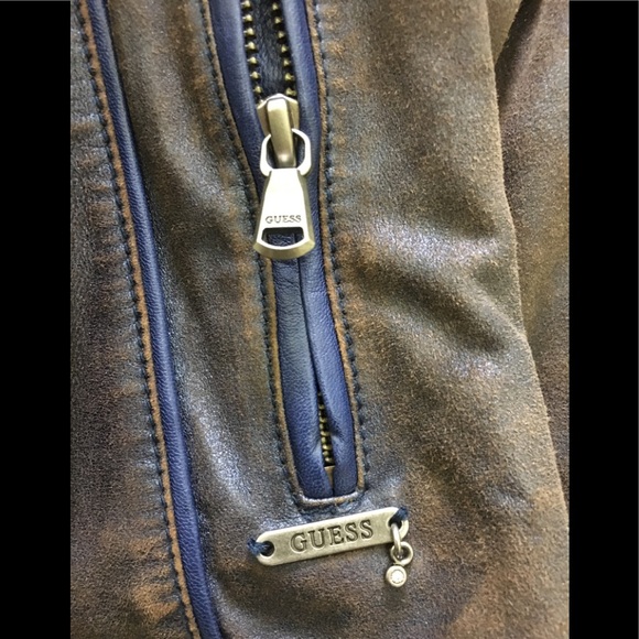 Guess Leather Light Biker Style Jacket Women’s XS - Picture 8 of 9